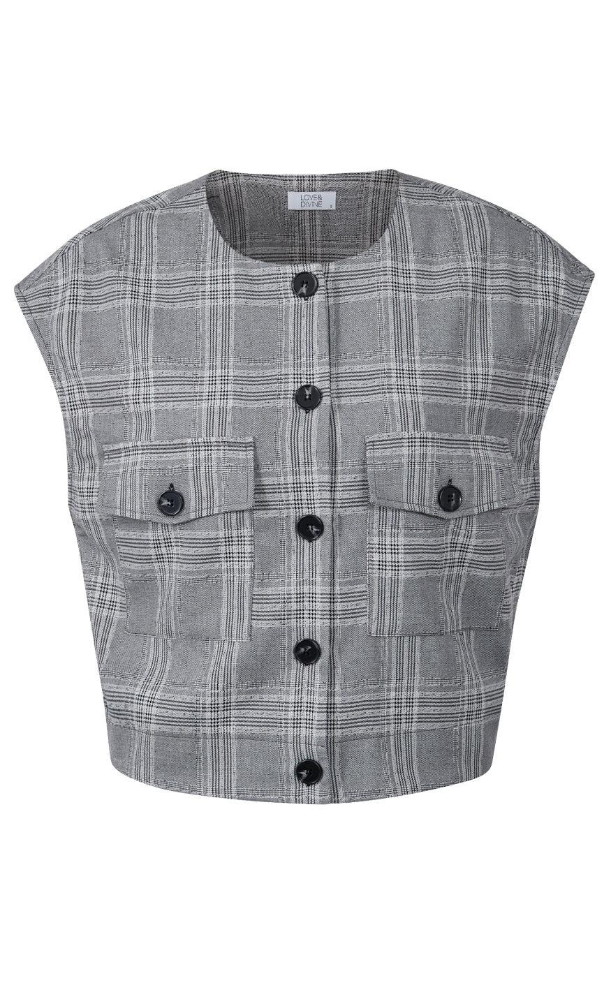 Love & Divine Vest - Love1287  -  Check - Image 2