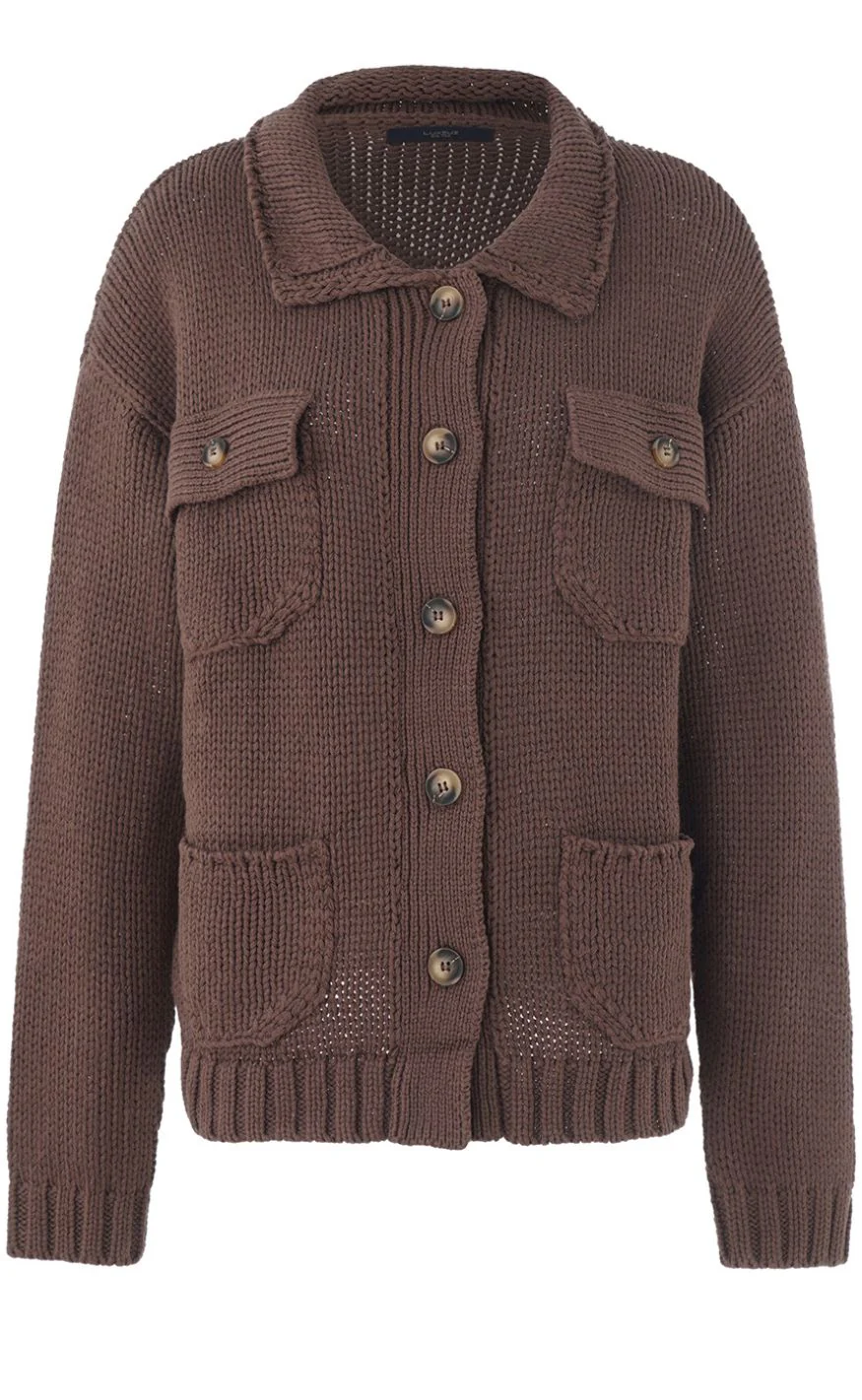 Luxzuz Cardigan - Beatriz - Coffee Bean - Image 2
