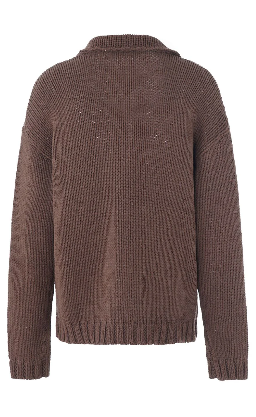 Luxzuz Cardigan - Beatriz - Coffee Bean - Image 3