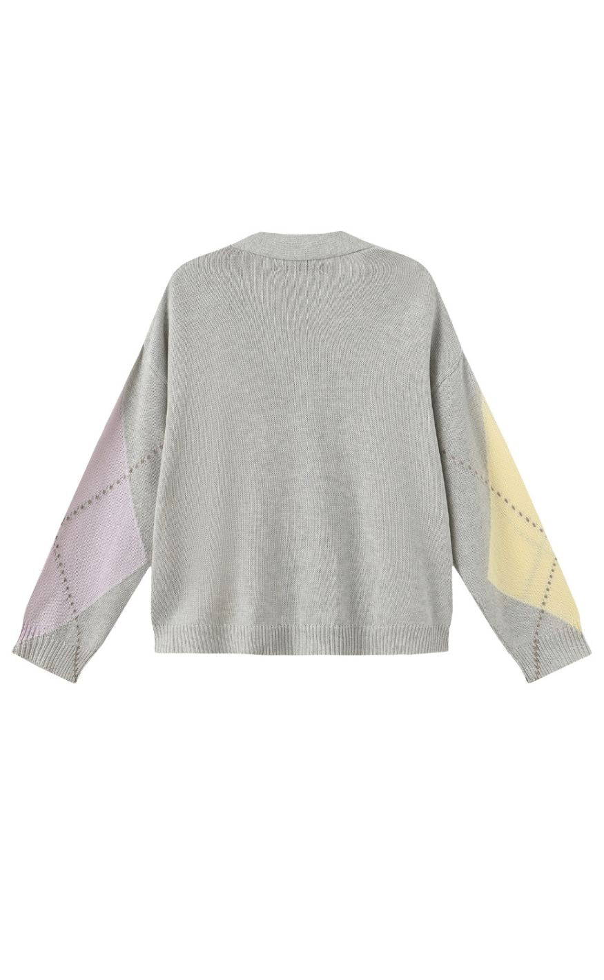 Luxzuz Cardigan - Ambrosia - Light Grey Melange - Image 2