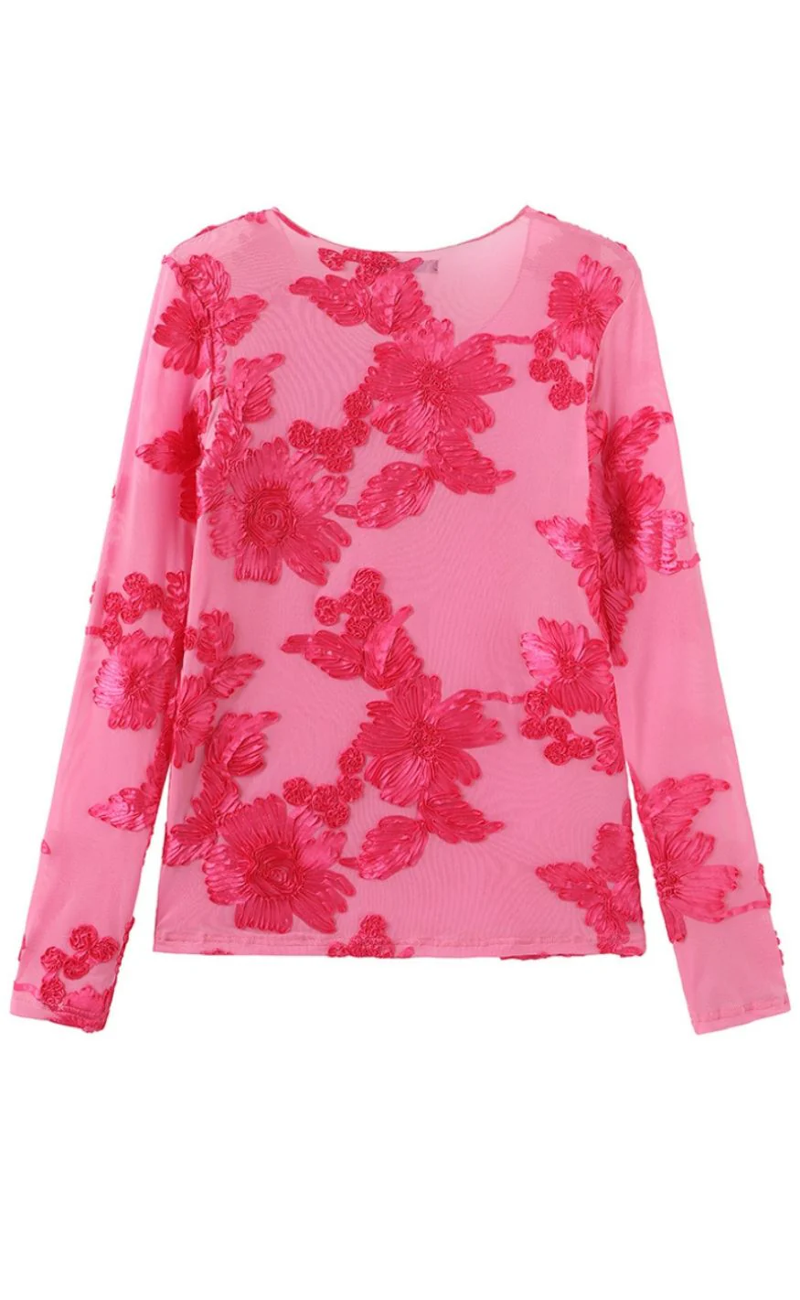 Luxzuz Bluse - Florana - Begonia Pink - Image 2