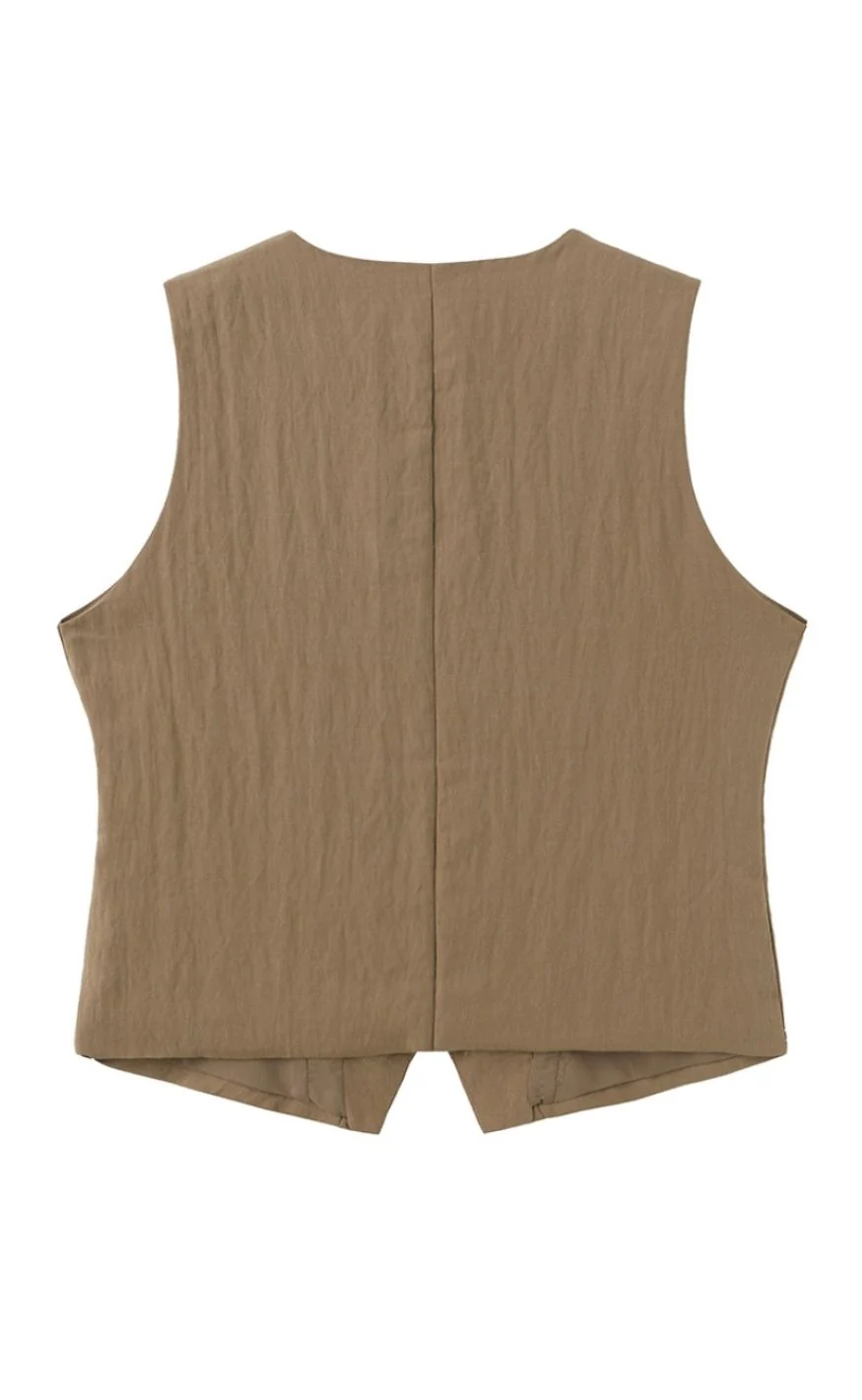 Luxzuz Vest - Alessandra - Dark Sand - Image 2