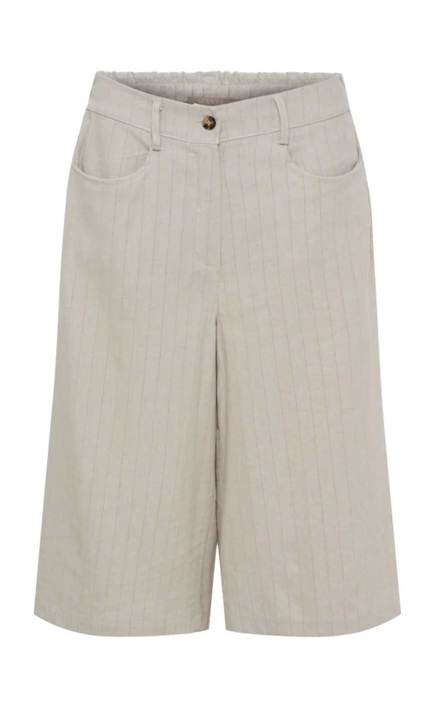 Marta Du Chateau Shorts - Adrielle - Beige Stripe - Image 2