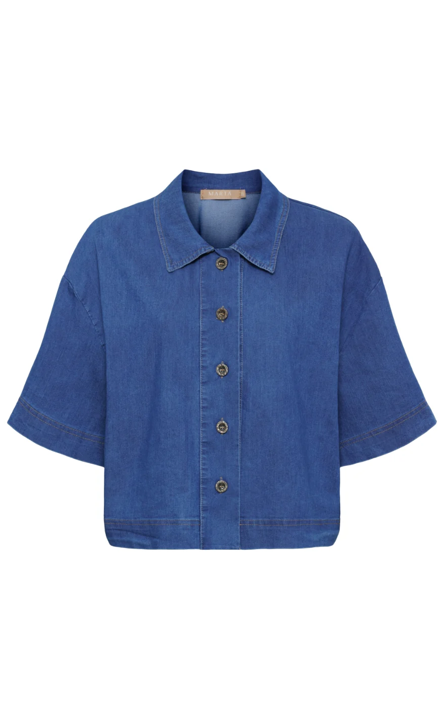Marta Du Chateau Jakke - Belisa - Medium Blue - Image 2