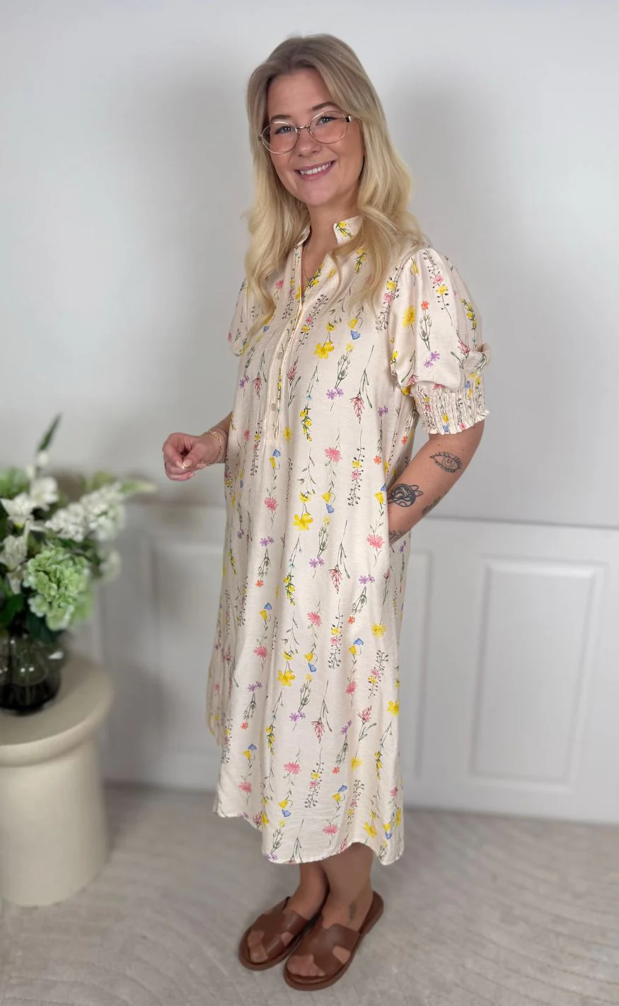 Marta Du Chateau Kjole - Lauren - Beige1220tpu - Image 2