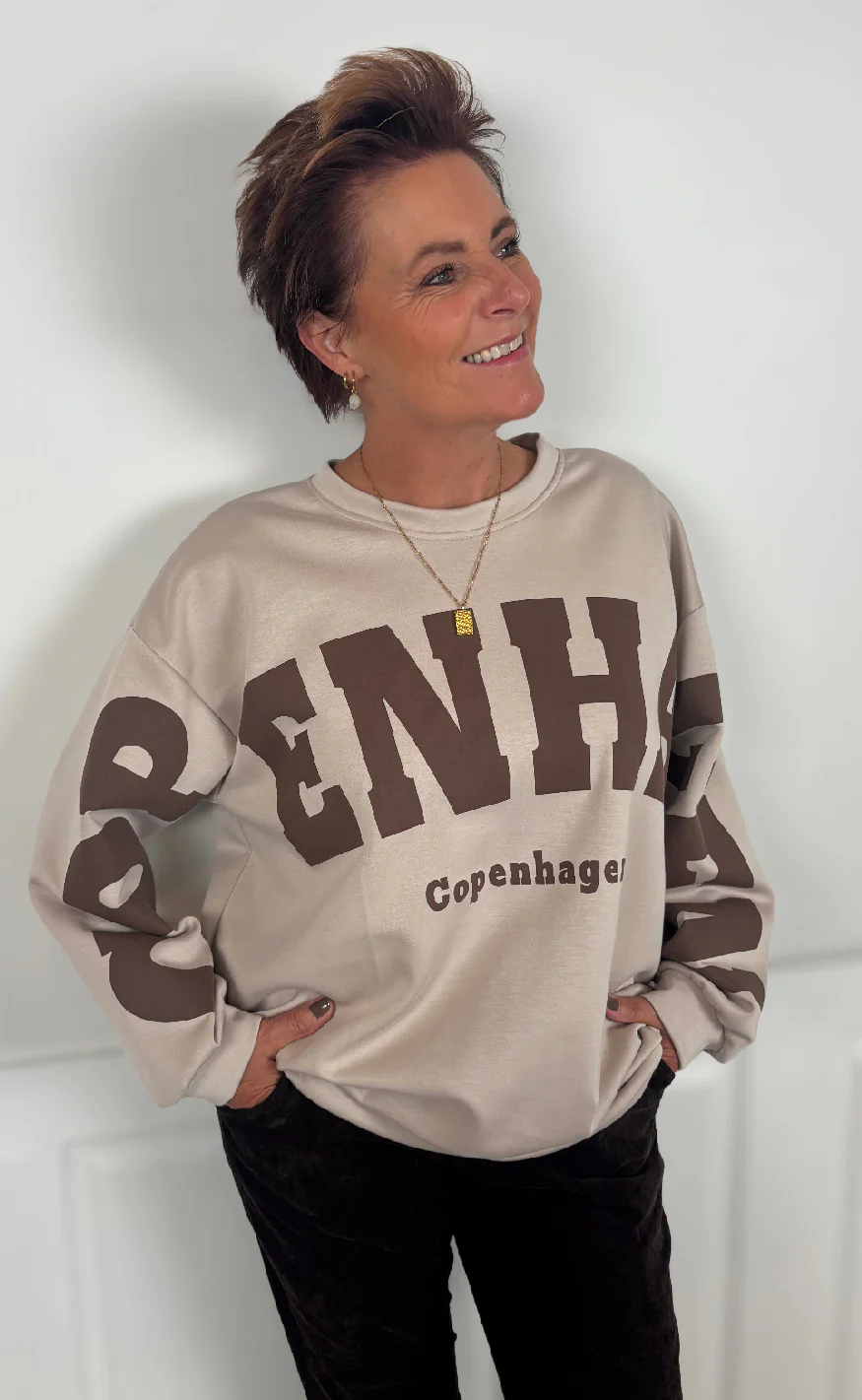 Marta Du Chateau Sweatshirt - Hibiscus - Beige - Image 5