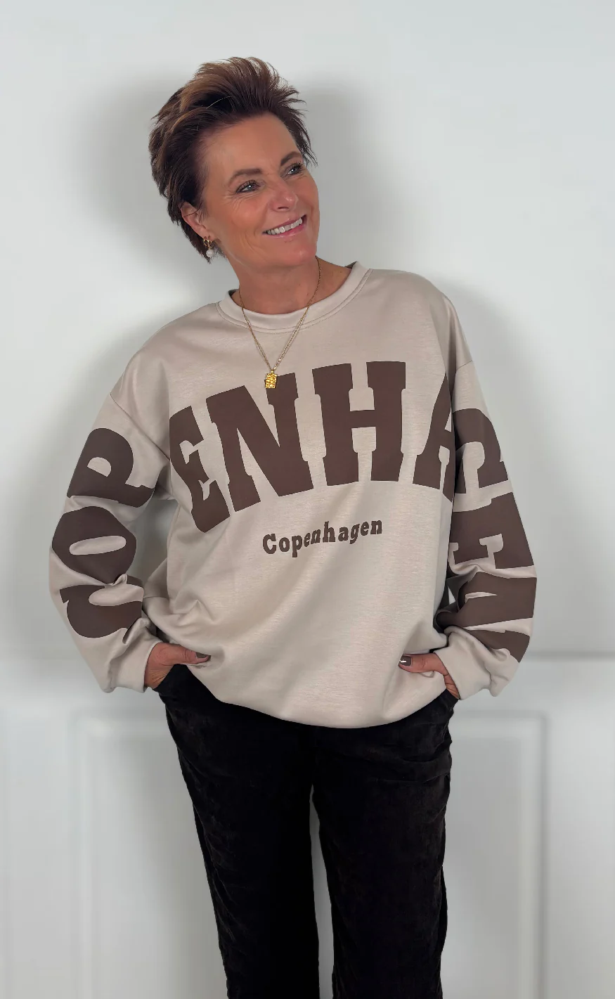 Marta Du Chateau Sweatshirt - Hibiscus - Beige - Image 6