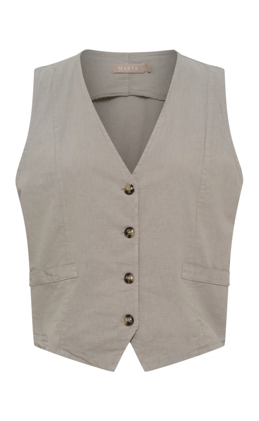 Marta Du Chateau Vest - Evelia - Fango - Image 2