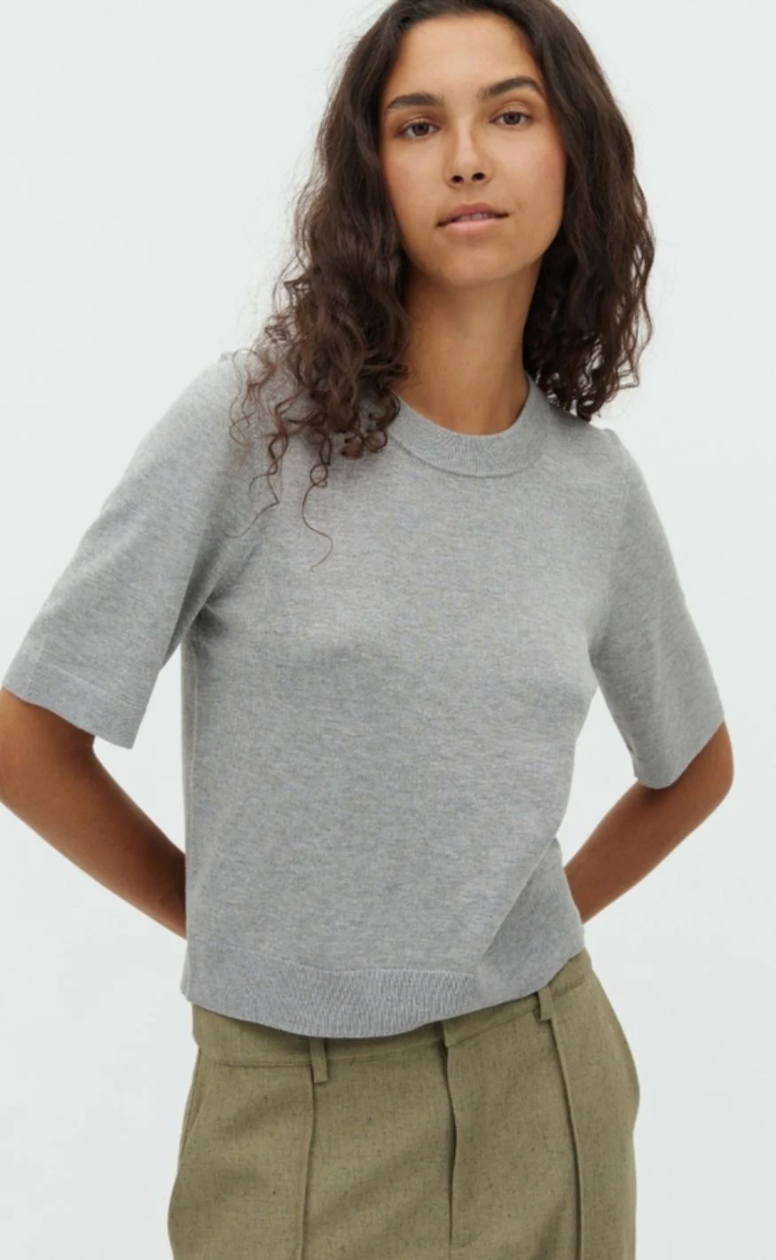 MbyM T-shirt - Carla-M - Light Grey melange - Image 2