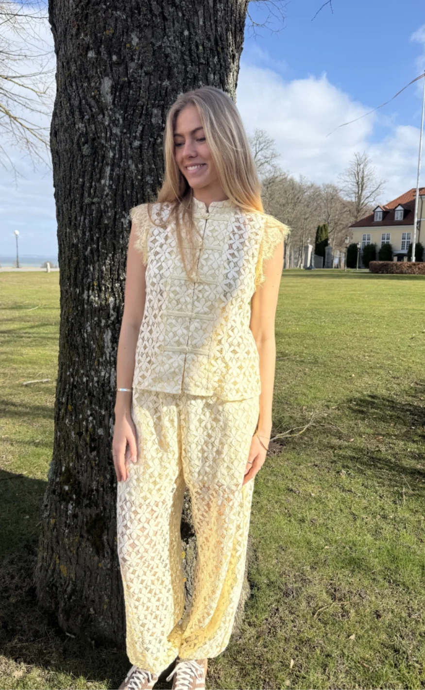 Continue Top - Molly Lace - Light Yellow - Image 2