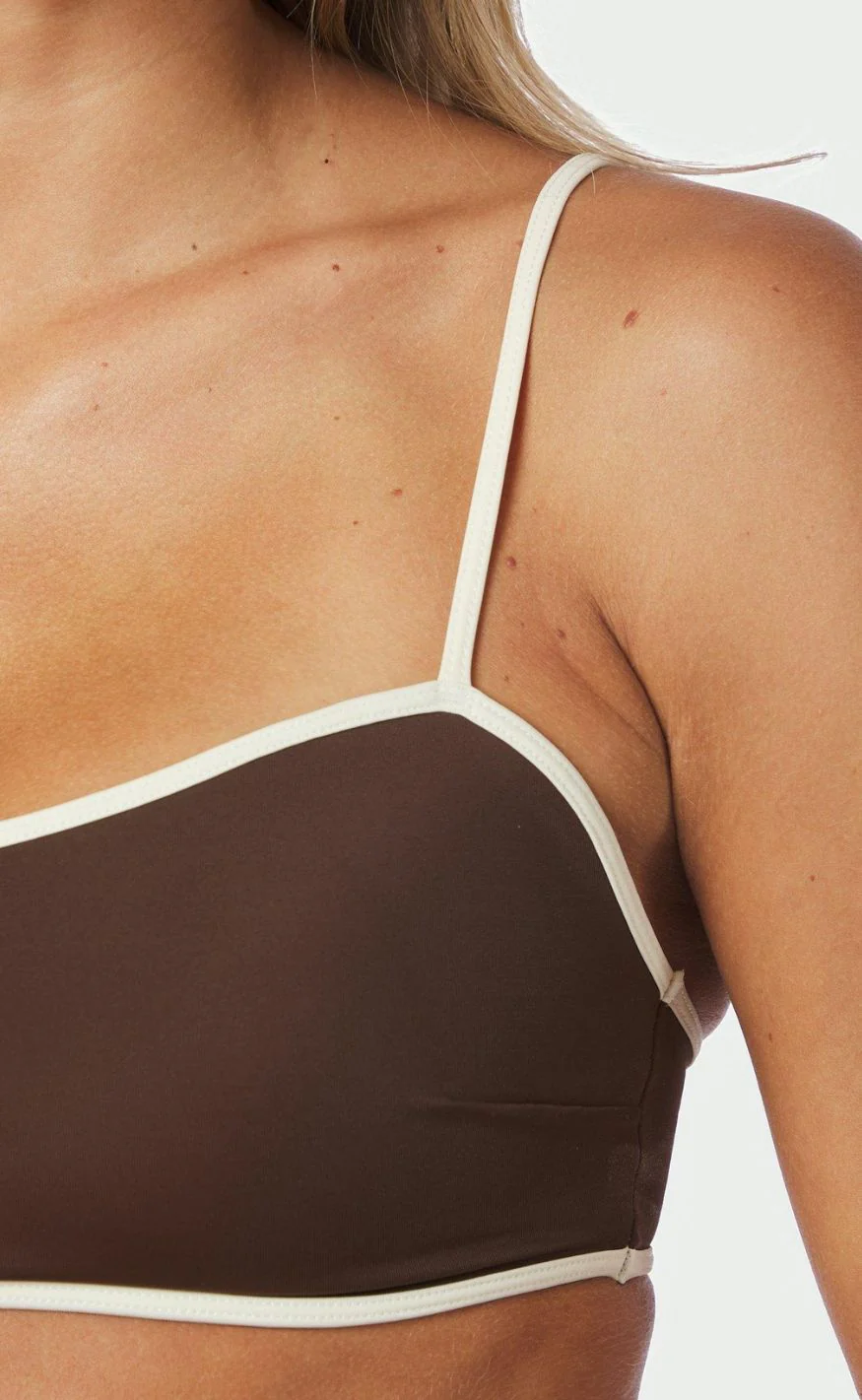 Neo Noir Bikini Overdel - Fia Solid - Dark Brown/Creme - Image 6