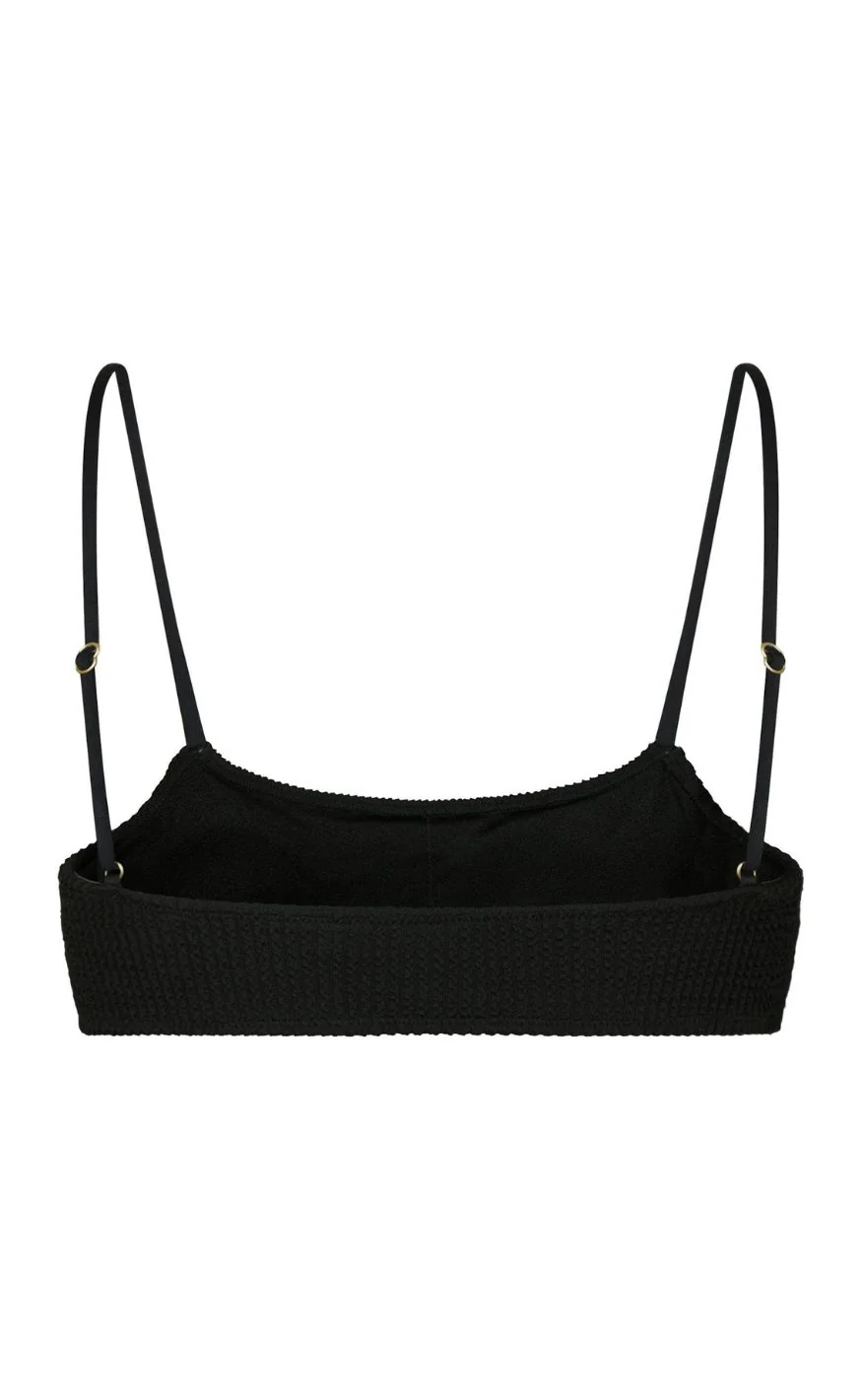 Neo Noir Bikini Overdel - Skin Sand Crepe - Black - Image 4