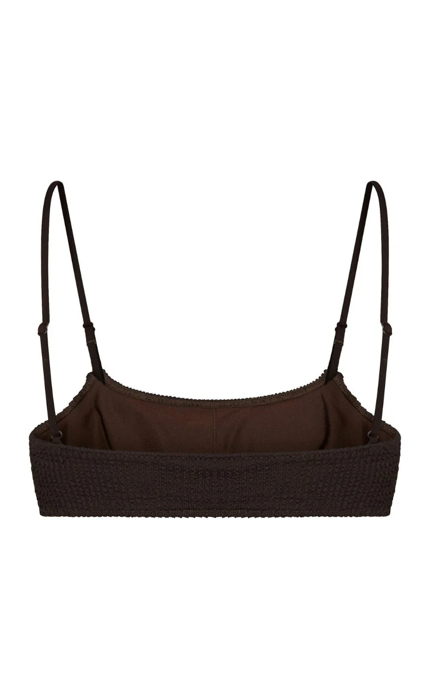 Neo Noir Bikini Overdel - Skin Sand Crepe - Dark Brown - Image 3