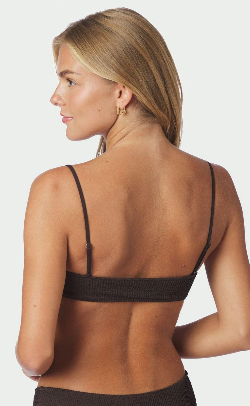 Neo Noir Bikini Overdel - Skin Sand Crepe - Dark Brown - Image 4