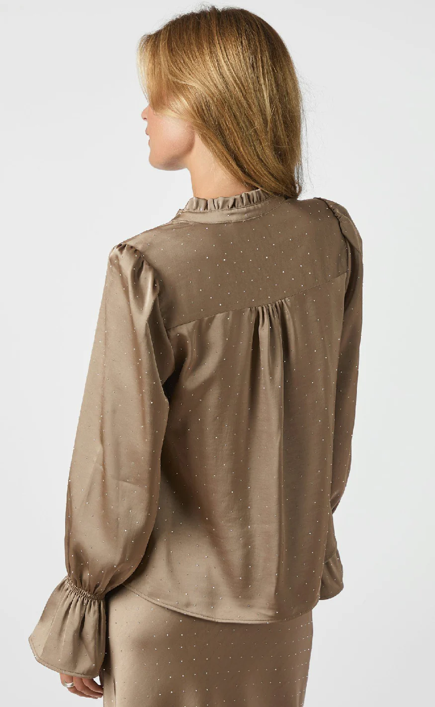 Neo Noir Bluse - Amara - Dark Taupe - Image 7