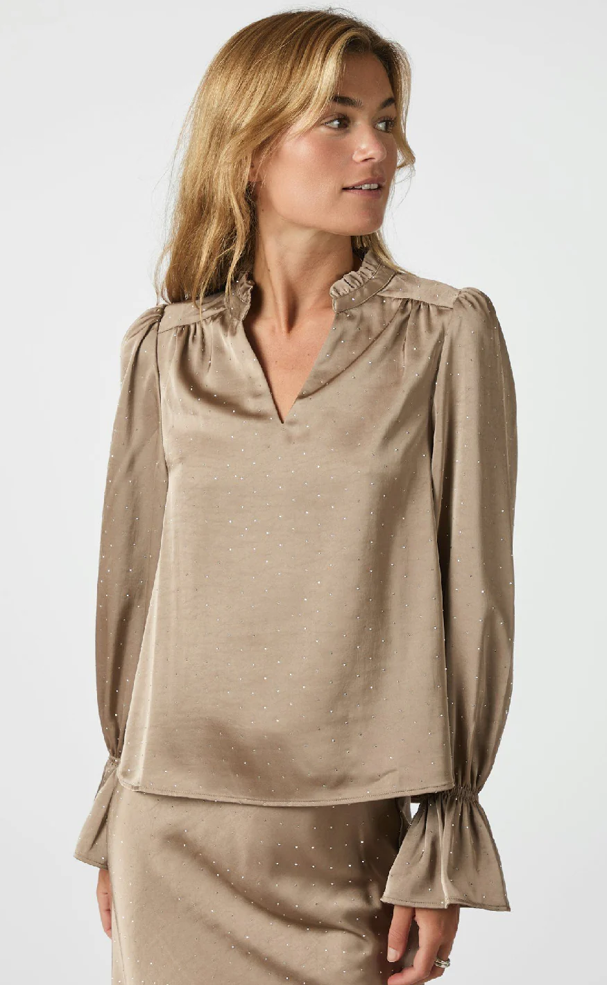 Neo Noir Bluse - Amara - Dark Taupe - Image 8