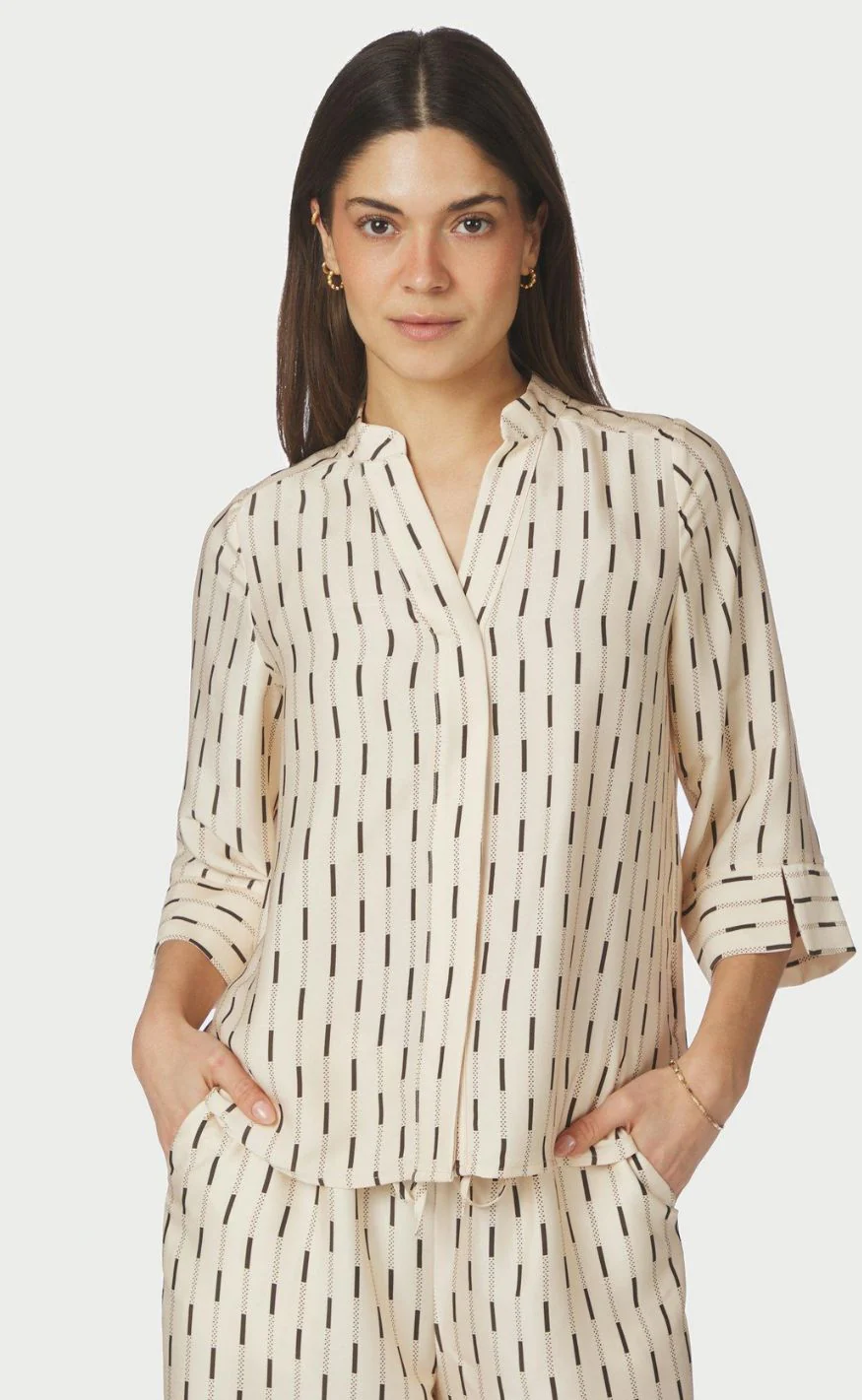 Neo Noir Bluse - Camile Print - Creme - Image 2