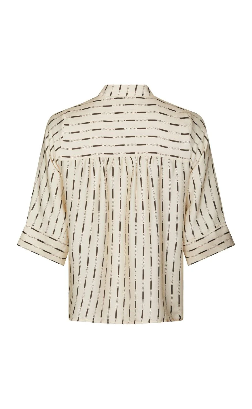 Neo Noir Bluse - Camile Print - Creme - Image 3