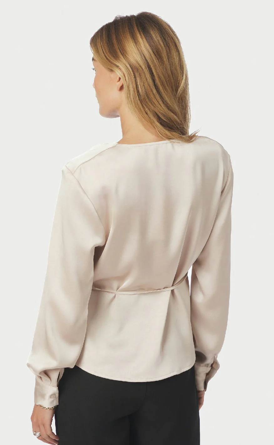 Neo Noir Bluse - Caprina Heavy Sateen - Champagne - Image 5