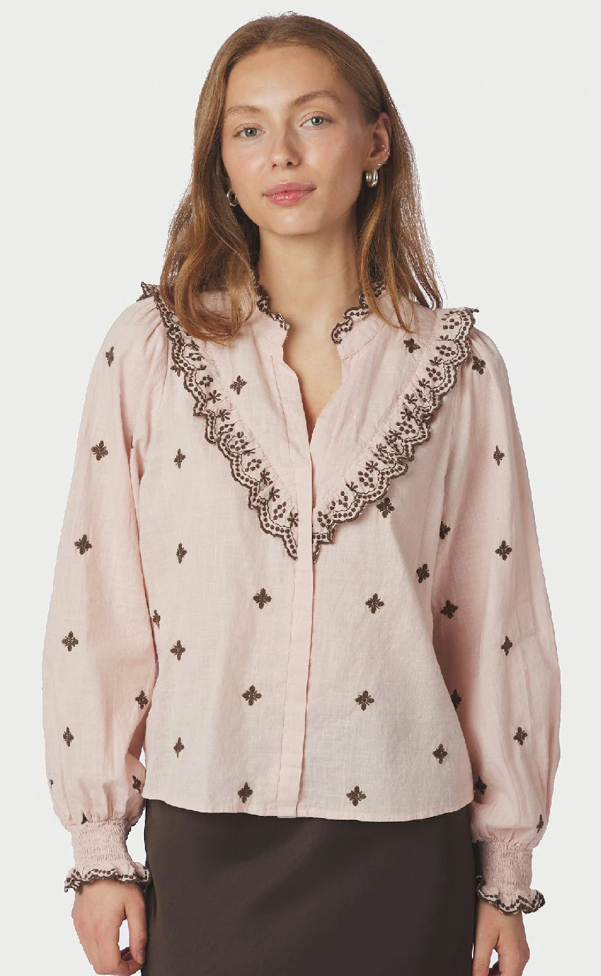 Neo Noir Bluse - Degas - Dusty Rose / Brown - Image 2
