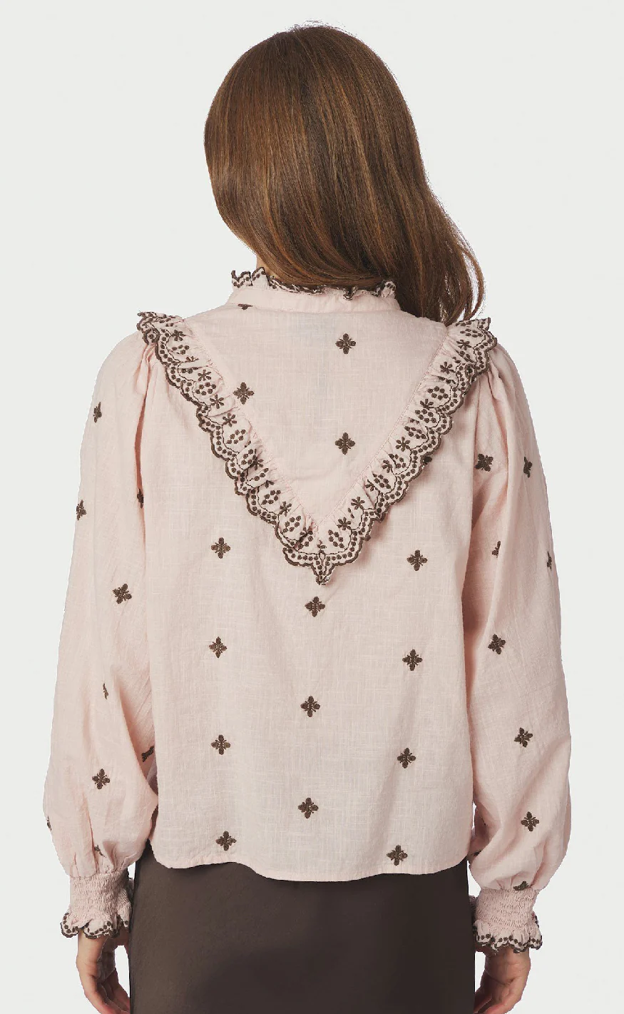 Neo Noir Bluse - Degas - Dusty Rose / Brown - Image 5