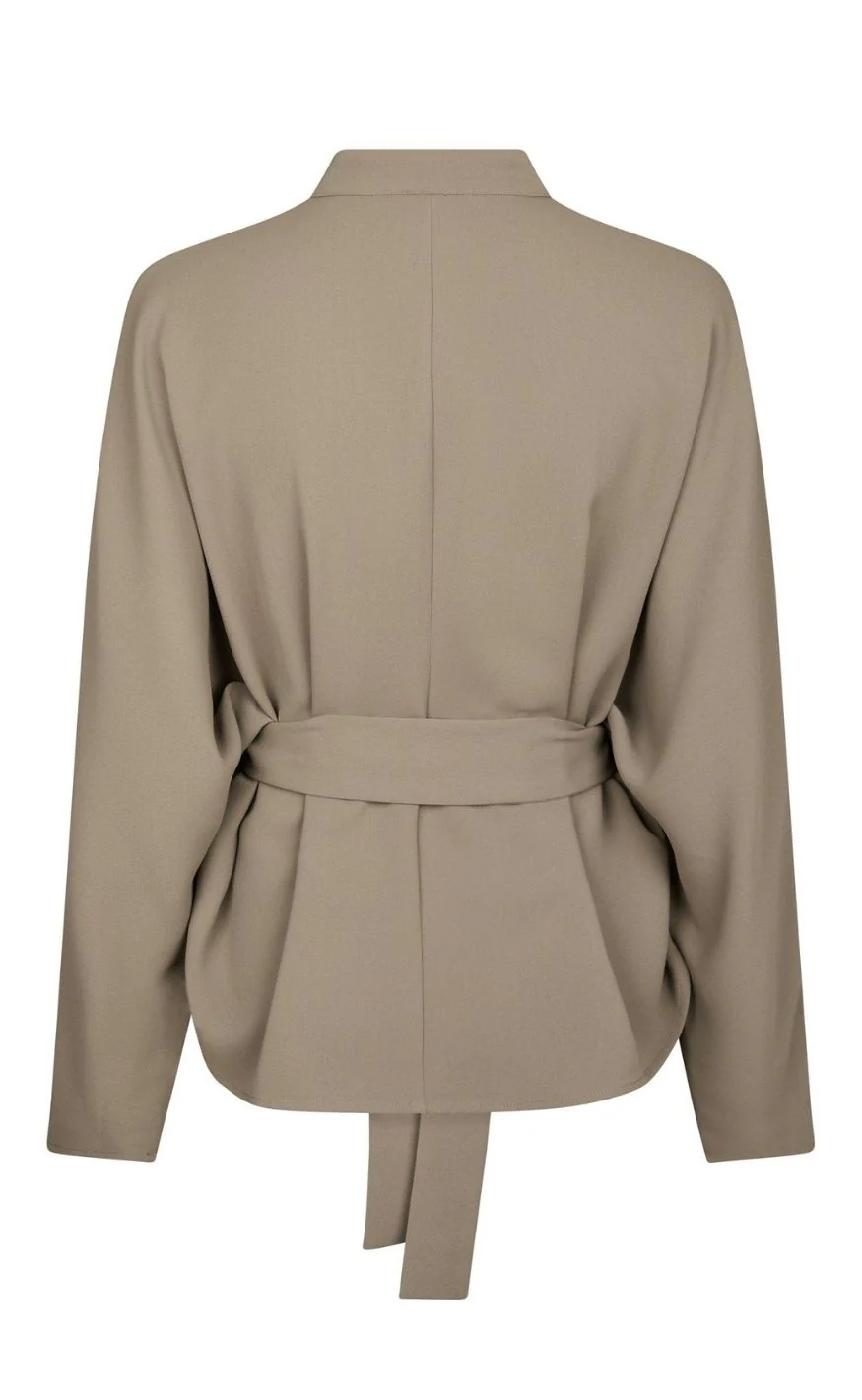Neo Noir Bluse - Ellery Crepe - Taupe - Image 3