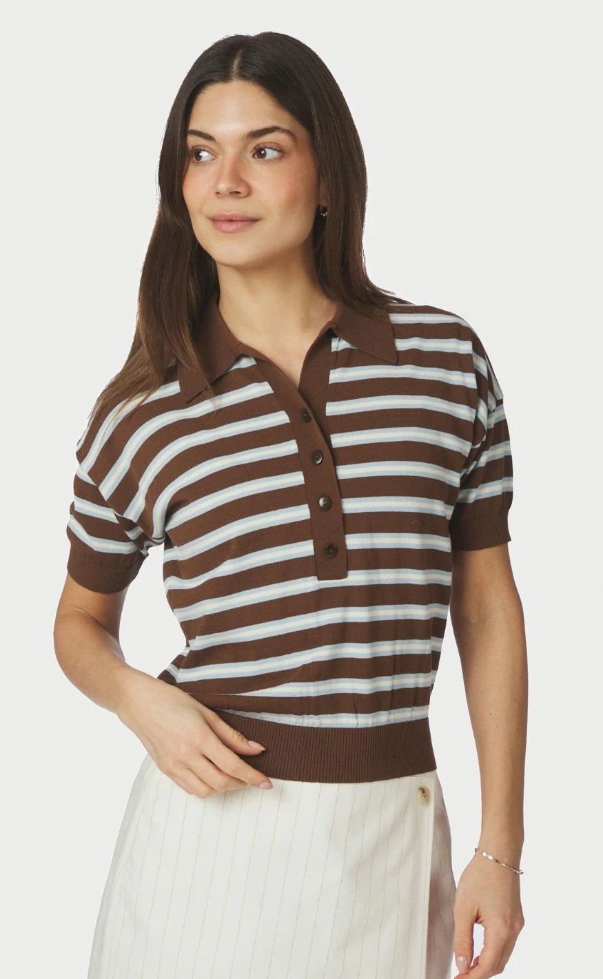 Neo Noir Bluse - Emira - Dark Brown - Image 2