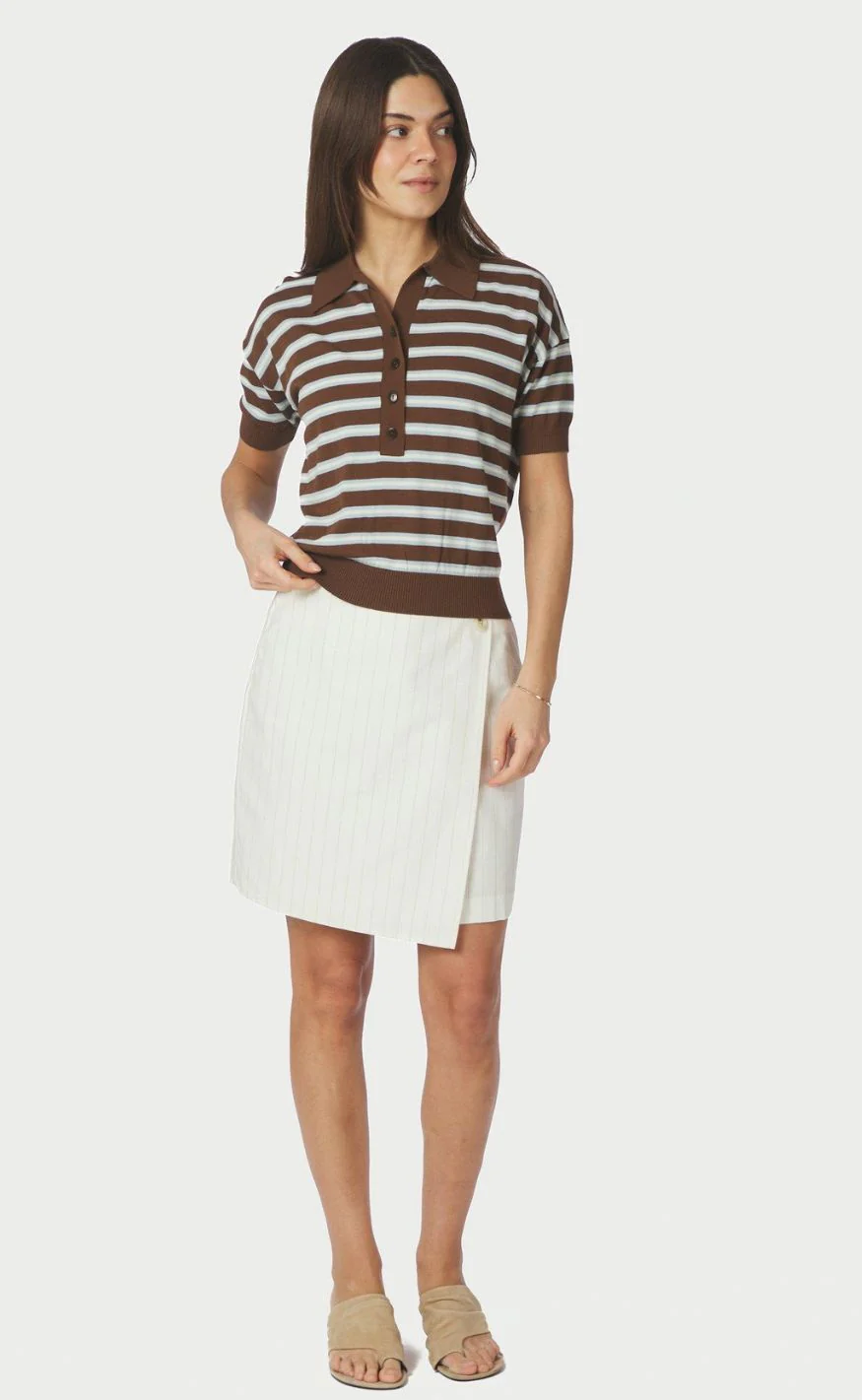 Neo Noir Bluse - Emira - Dark Brown - Image 5