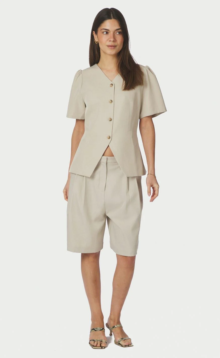 Neo Noir Bluse - Jules Structure - Creme - Image 5