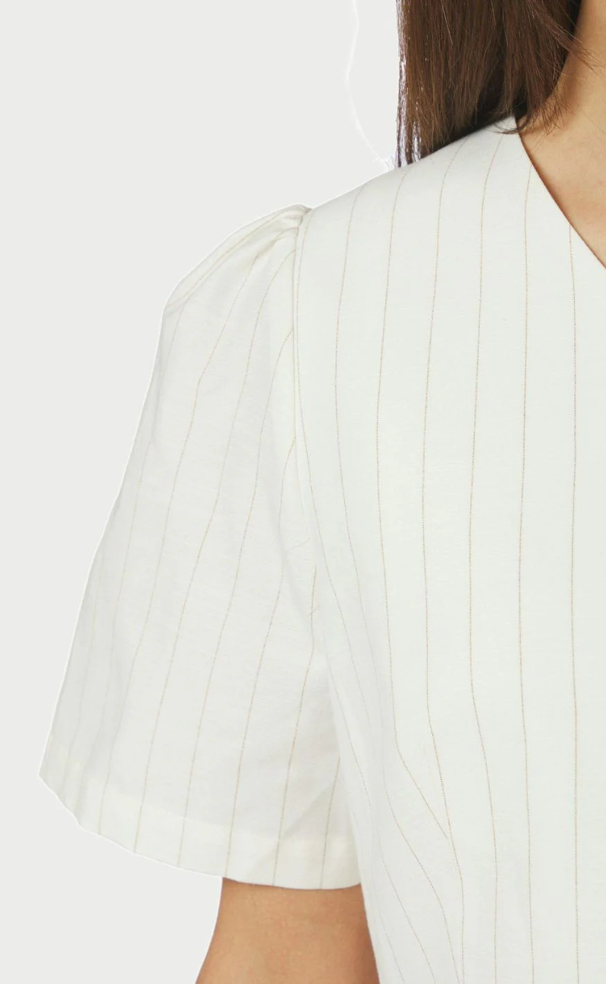 Neo Noir Bluse - Jules Summer - Taupe Stripe - Image 6