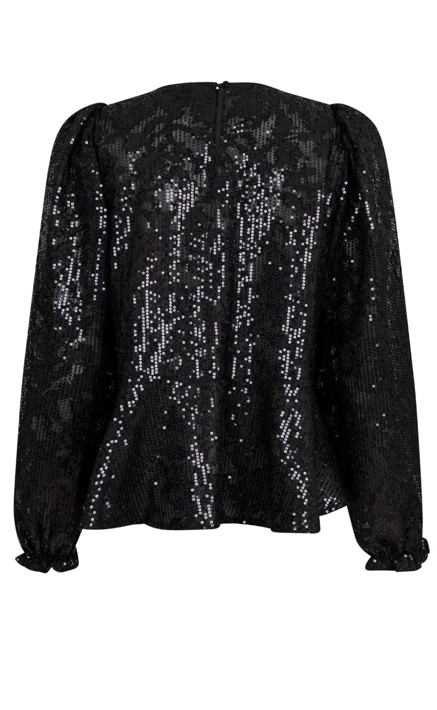 Neo Noir Bluse - Rizzo Sequins - Black - Image 3