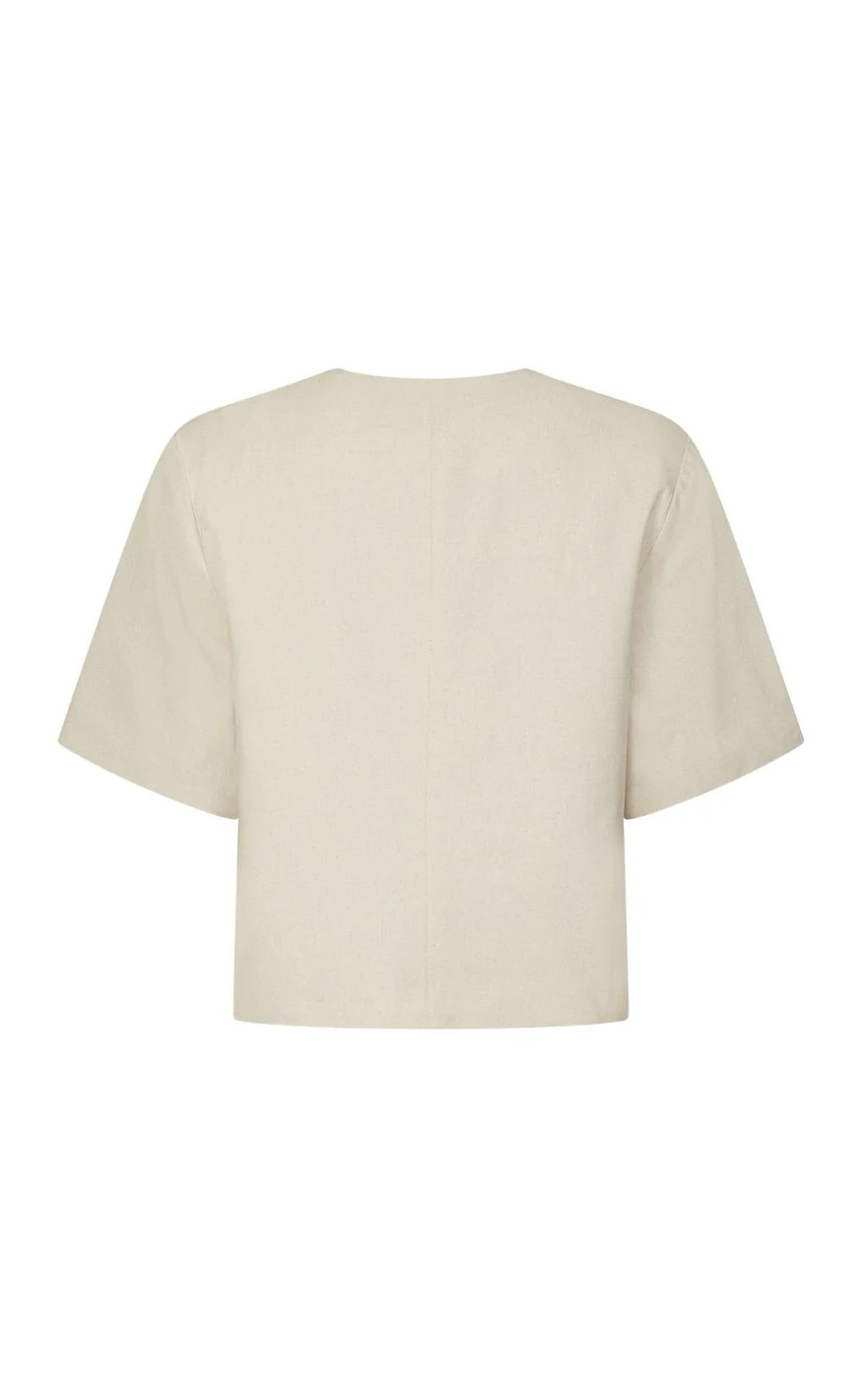 Neo Noir Bluse - Rory Linen - Creme - Image 3