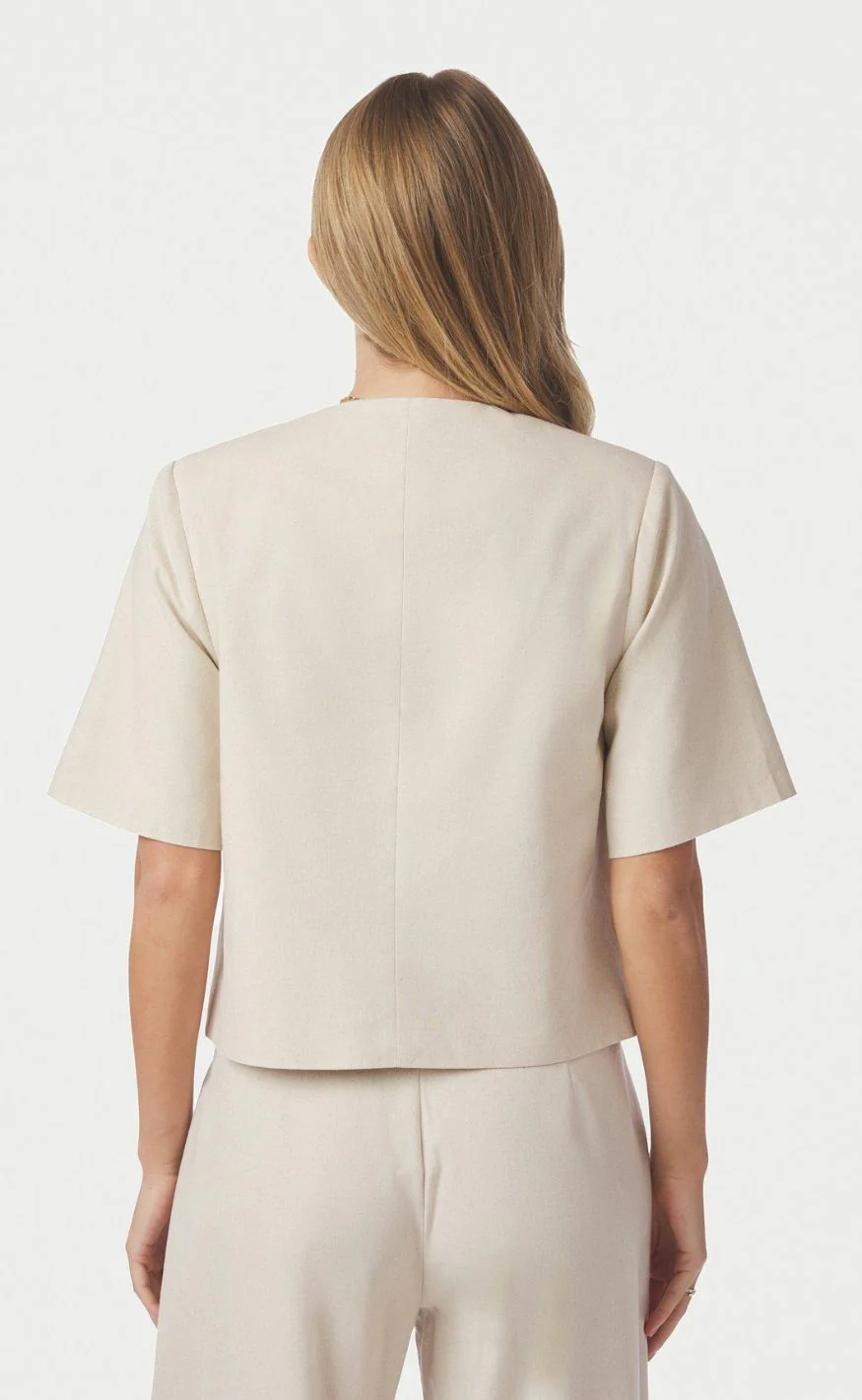 Neo Noir Bluse - Rory Linen - Creme - Image 4