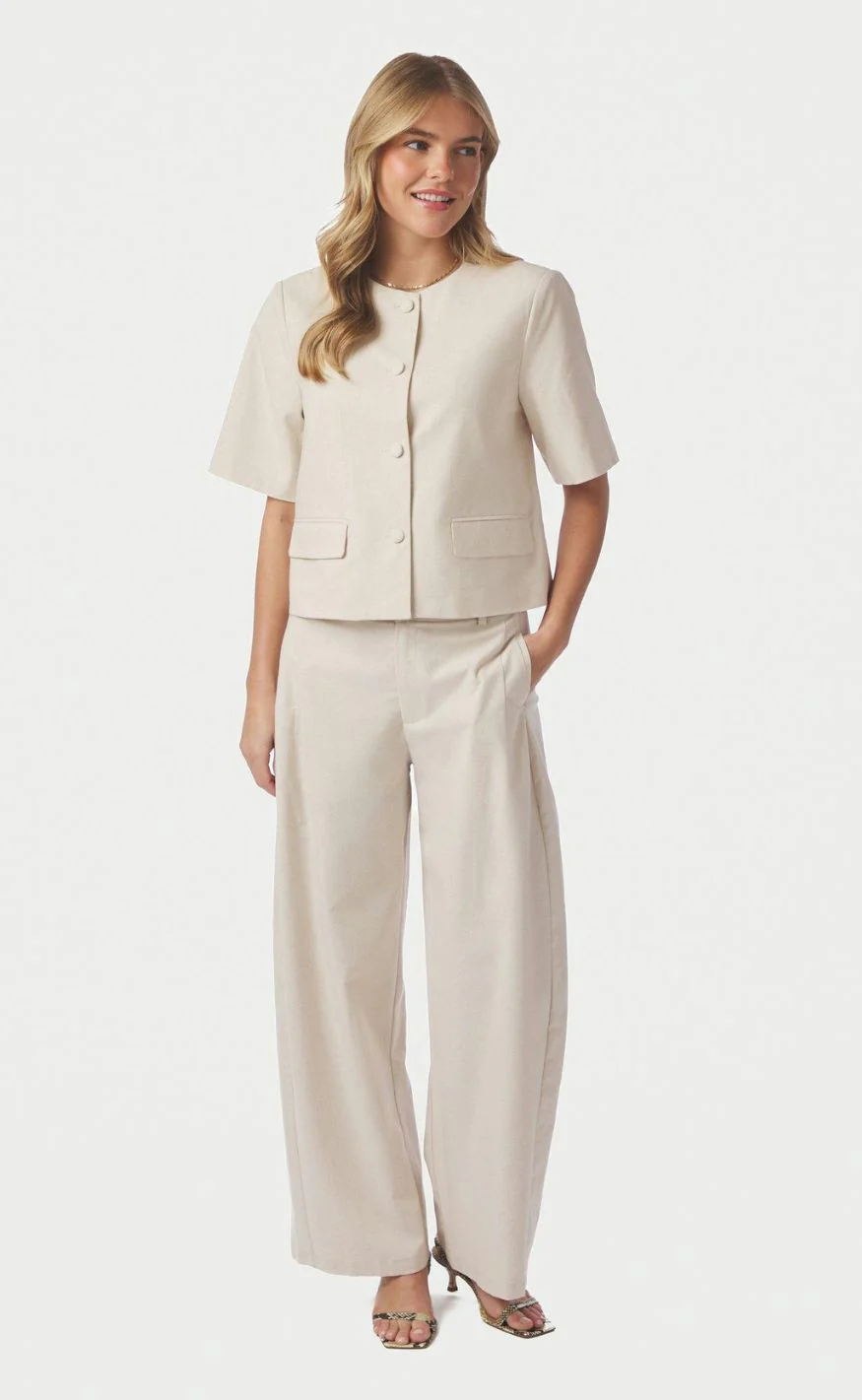 Neo Noir Bluse - Rory Linen - Creme - Image 6