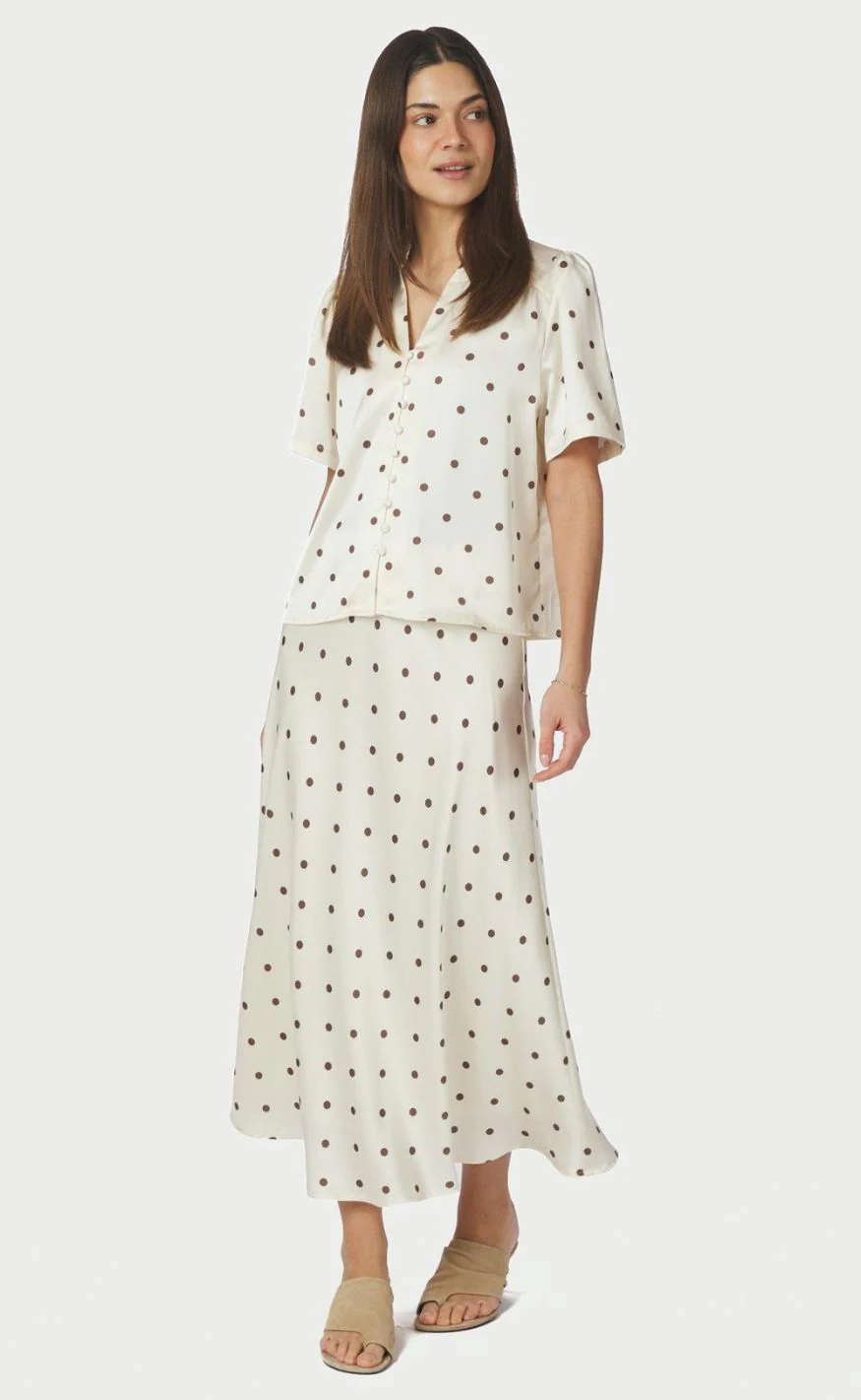 Neo Noir Bluse - Torana Dotted - Creme - Image 5