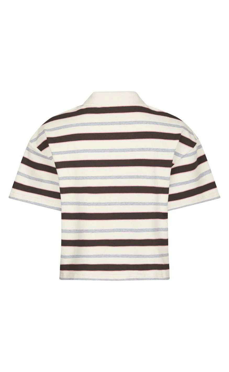 Neo Noir Bluse - Vennera Polo - Grey - Image 3