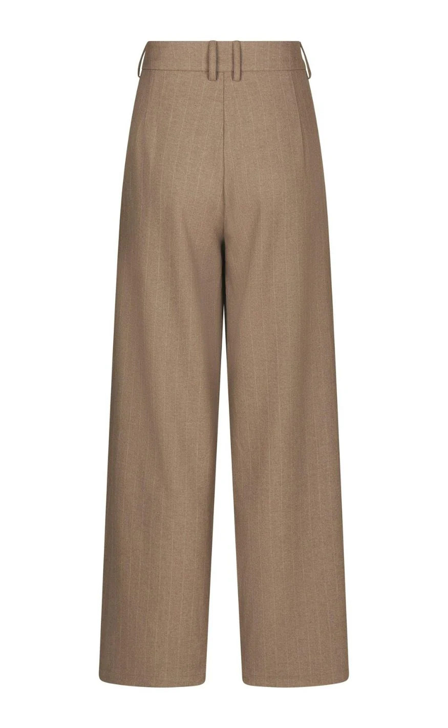 Neo Noir Bukser - Essiall Pinstripe - Taupe - Image 3