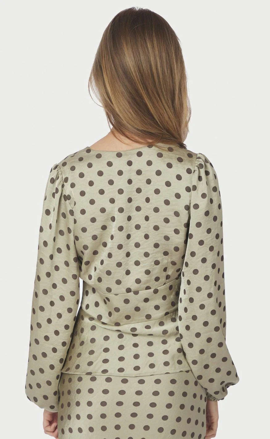 Neo Noir Bluse - Jellima Dotted - Pistachio - Image 3