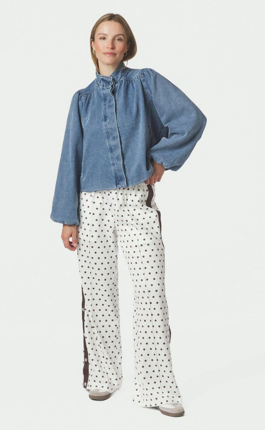 Neo Noir Bukser - Meggie Dot Track - Off White - Image 4