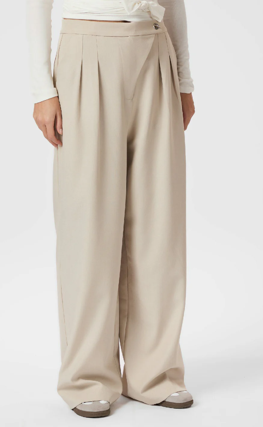 Neo Noir Bukser - Zalka Eyelet - Sand - Image 2
