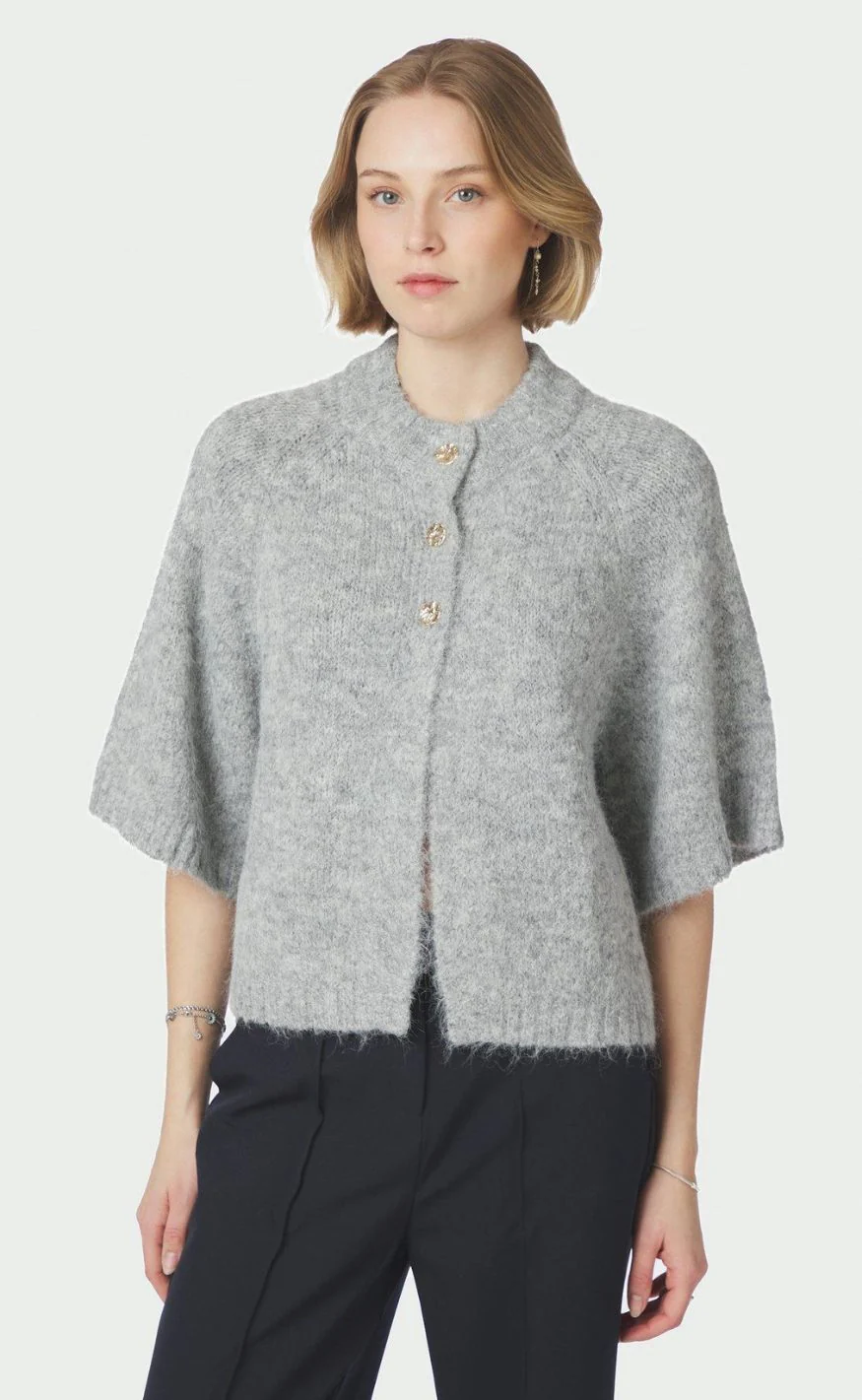 Neo Noir Cardigan - Benuta - Grey Melange - Image 2