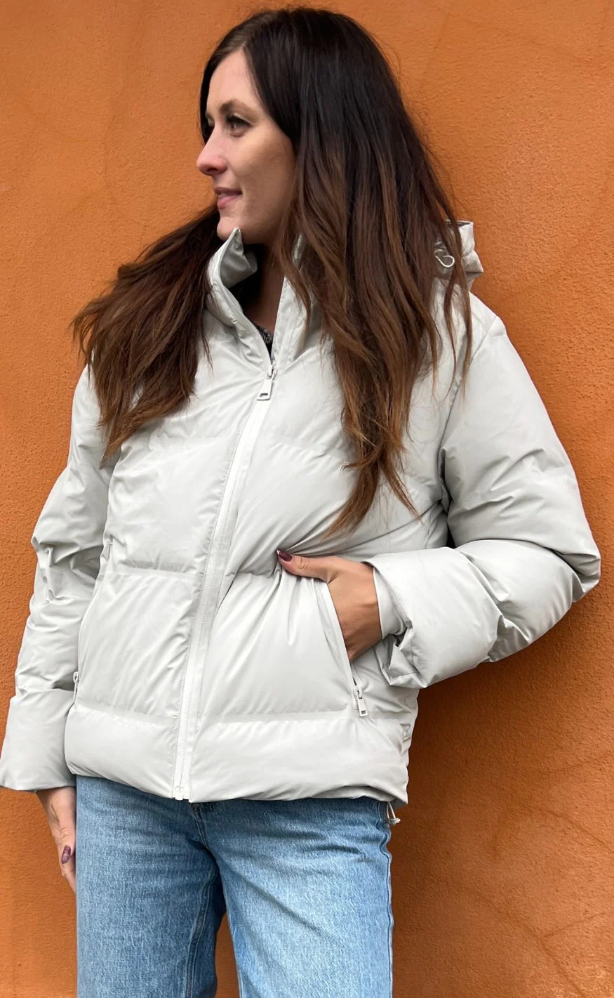 Neo Noir Jakke - Fox Puffer - Ivory - Image 4