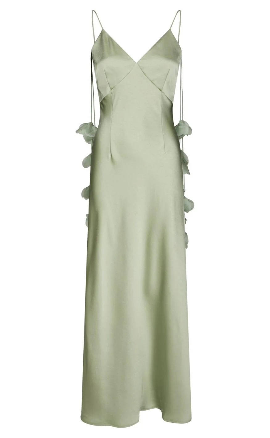 Neo Noir Kjole - Colly Heavy Sateen - Mint Green - Image 2