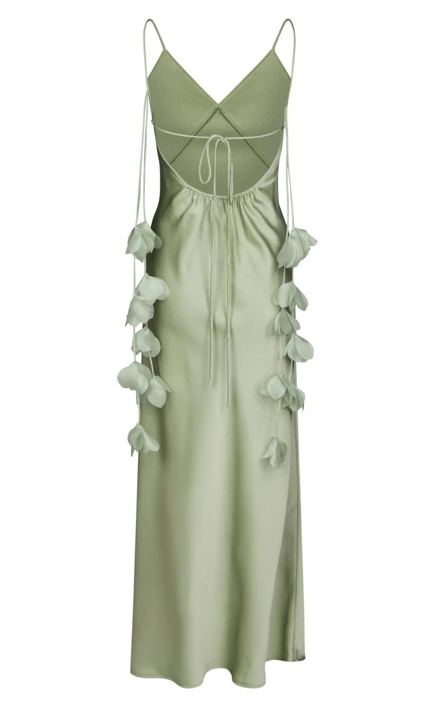 Neo Noir Kjole - Colly Heavy Sateen - Mint Green - Image 5