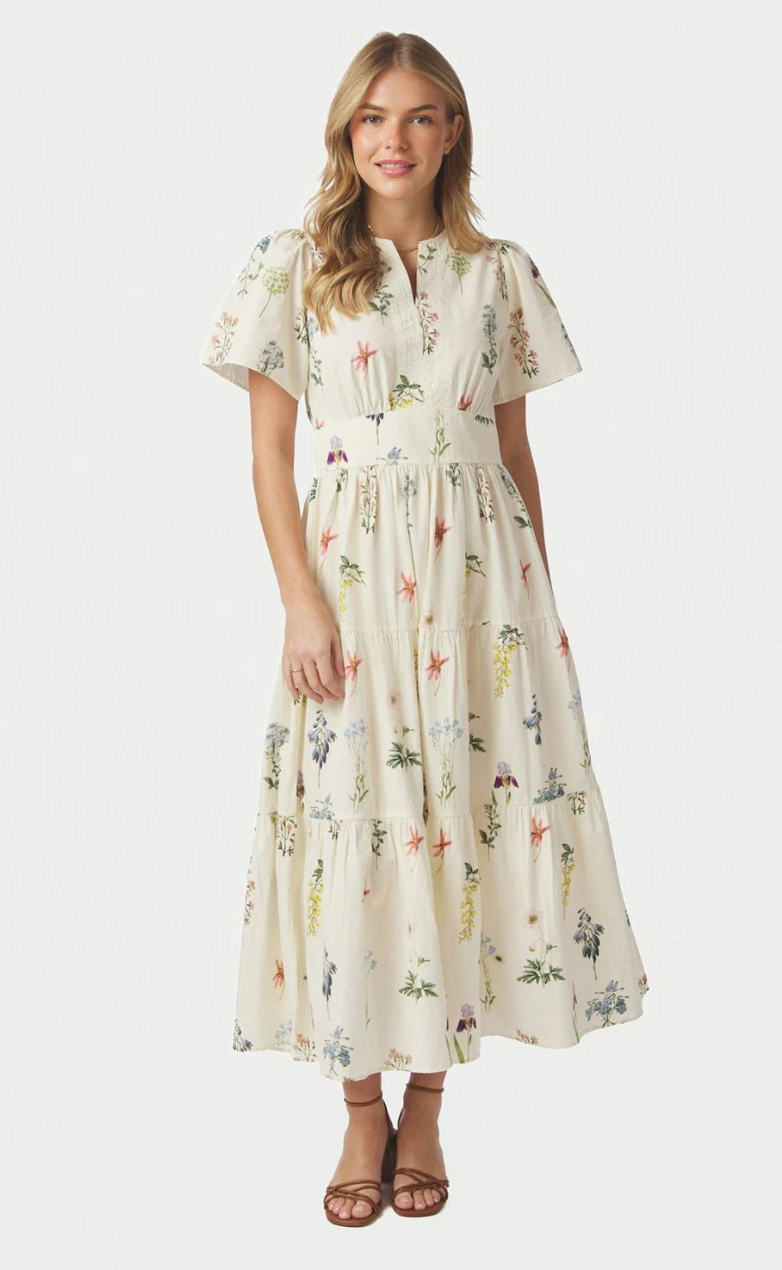 Neo Noir Kjole - Gardena Flower Rank - Off White - Image 2