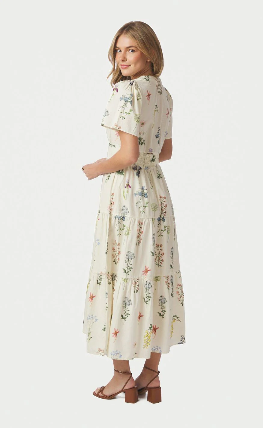 Neo Noir Kjole - Gardena Flower Rank - Off White - Image 3