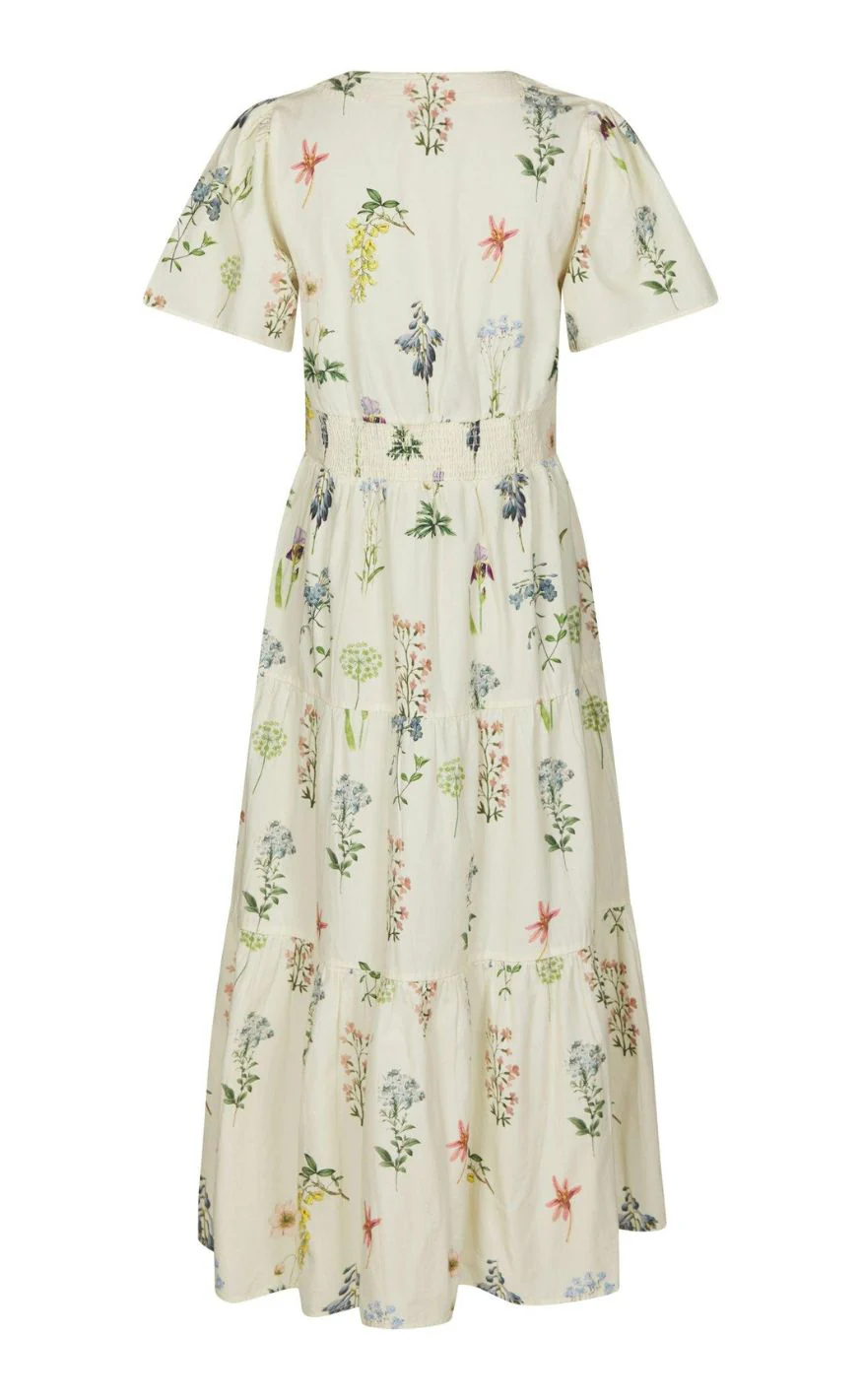 Neo Noir Kjole - Gardena Flower Rank - Off White - Image 4
