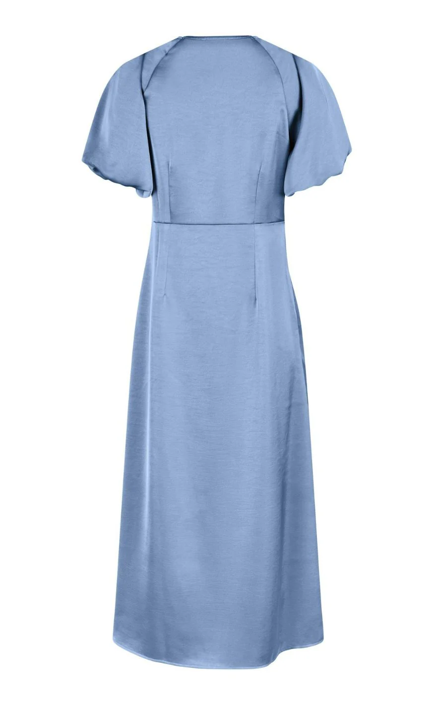 Neo Noir Kjole - Illana Heavy Sateen - Light Blue - Image 5