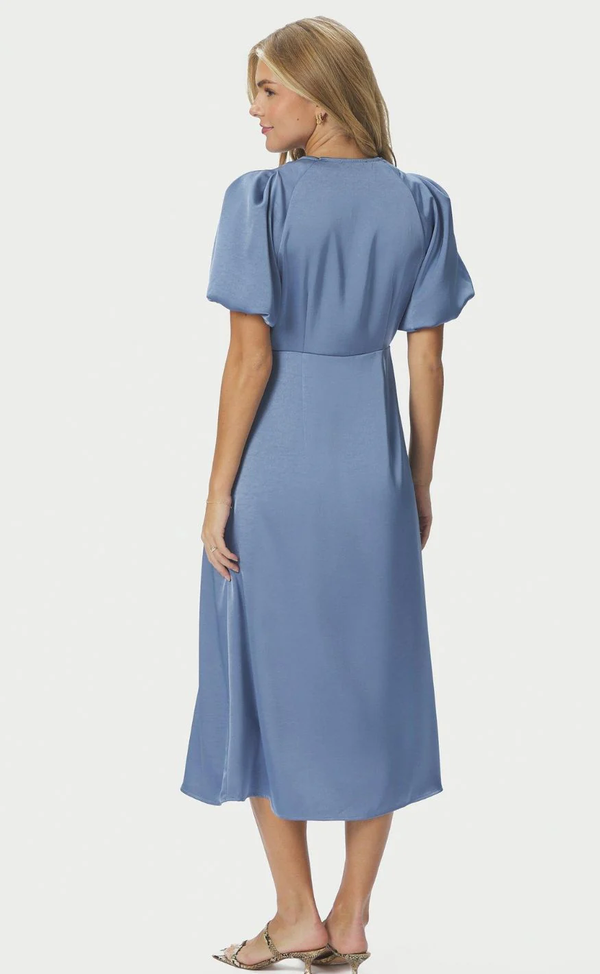 Neo Noir Kjole - Illana Heavy Sateen - Light Blue - Image 7