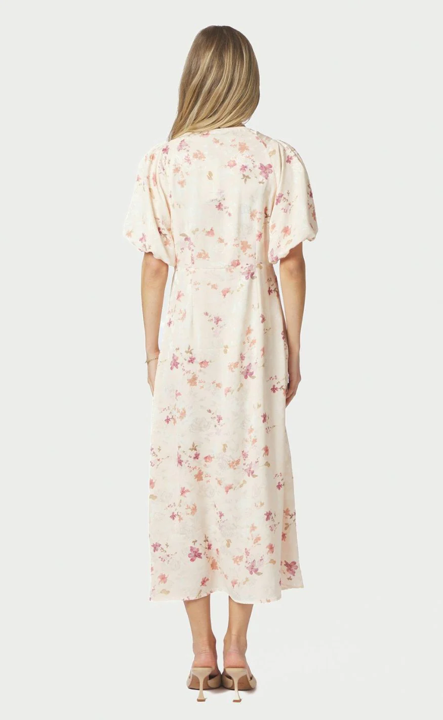 Neo Noir Kjole - Illana Sateen Print - Creme - Image 3